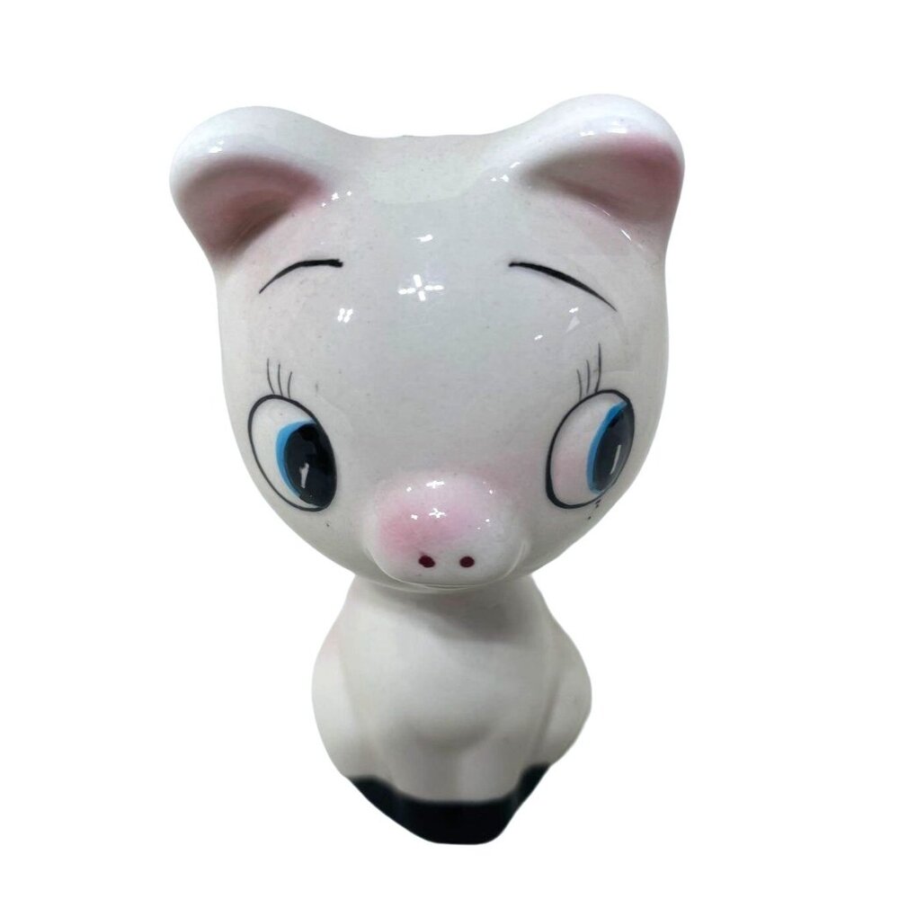Orphan Piggy Salt Shaker Porcelain Ceramic Bashful Cute MORE PICTURES